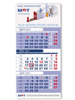 3-Monats-Wandkalender 7107